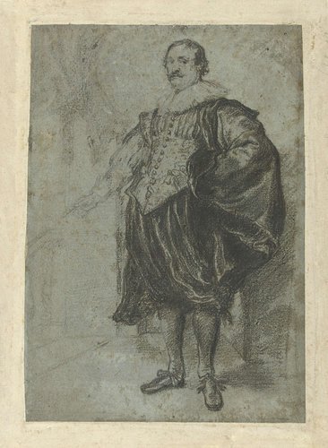 Portret van Nicolaes van der Borght, staand