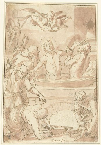 Marteling van de heiligen Crispinus en Crispinianus by anonymous