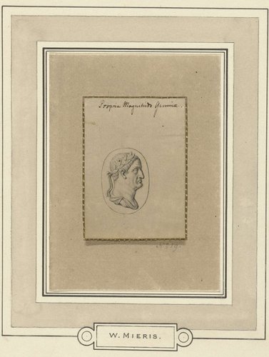 Gemme met het portret van keizer Galba in profiel