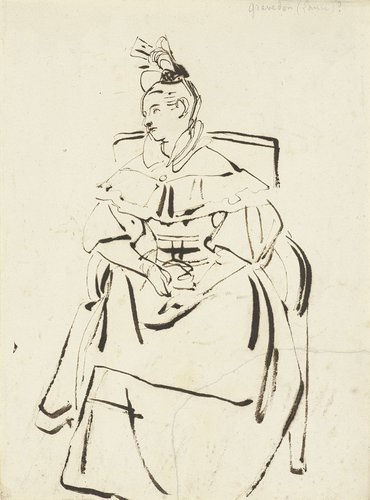 Zittende dame in een leunstoel (Laure Grevedon?)