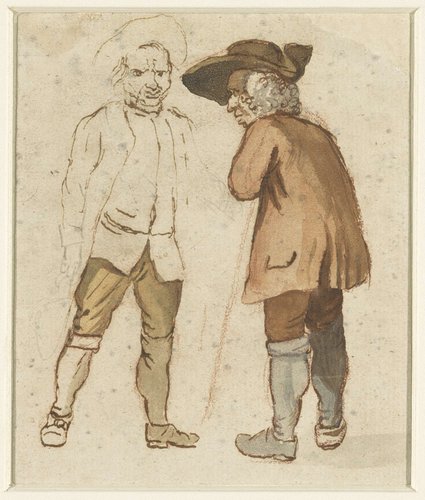 Twee oude boeren in gesprek