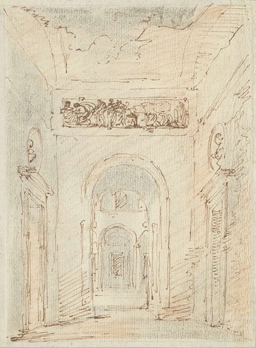 Interieur van een Romeins paleis