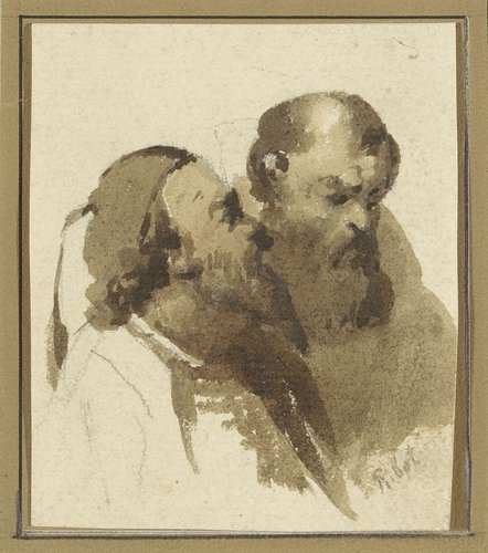 Twee oosterse mannen, borstbeelden