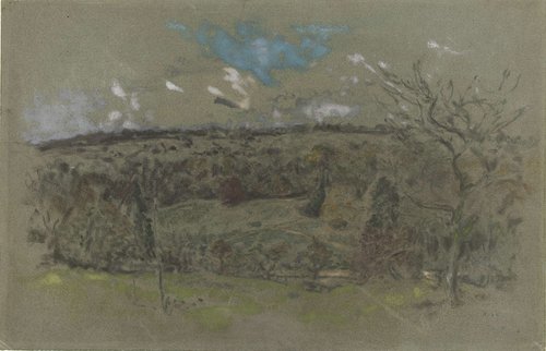 Heuvelachtig landschap in herfstkleuren