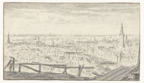 Panoramic View of Amsterdam, Looking towards the IJ