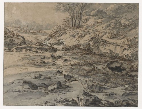 Gronderosie in een heuvelachtig landschap