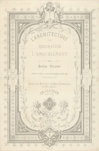 Titelblad voor L'architecture, la décoration, l'ameublement