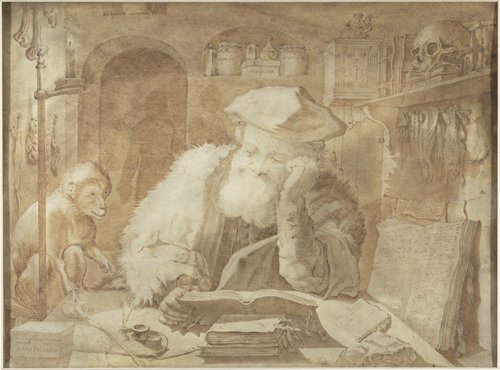 Dr. Faust in zijn studeervertrek