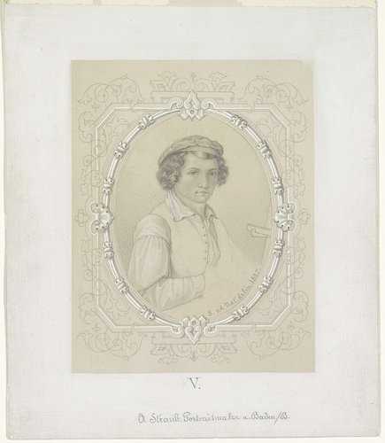Portret van A. Straub by Wilhelm Suter