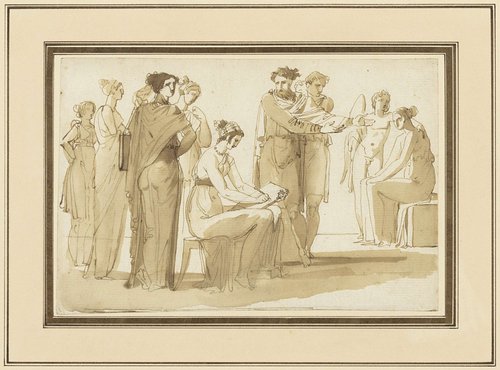 Scène in een tekenacademie by anonymous