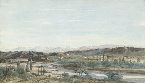 Landschap met een rivierdal in Zuid Frankrijk
