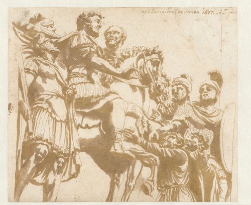 Reliëf met Marcus Aurelius en de overwonnen barbaren