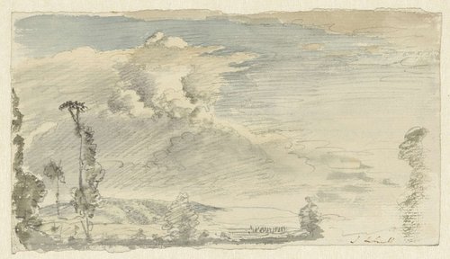 Wolkenlucht boven een heuvellandschap