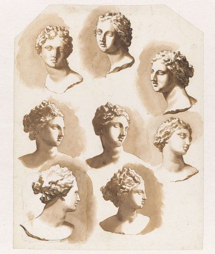 Acht maal het hoofd van de Venus de' Medici