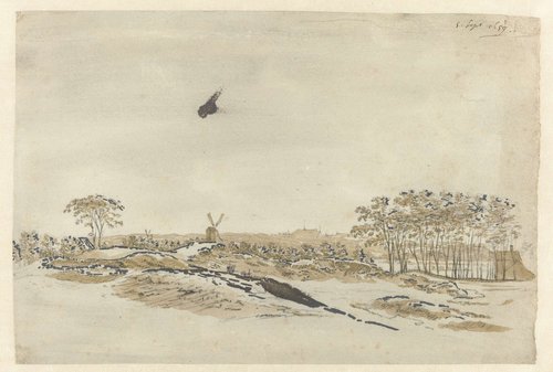 Gezicht op Den Haag vanuit de duinen