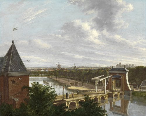The Amsterdam Outer Canal near the Leidsepoort Seen from the Theatre