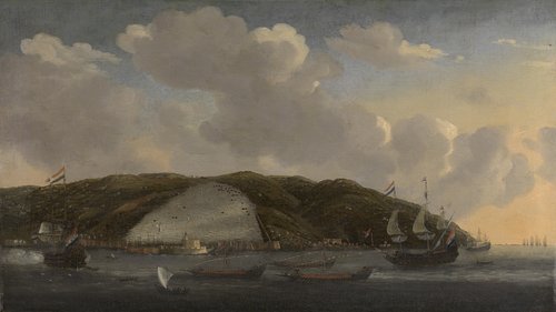 Gezicht op Algiers met Michiel Adriaenszoon de Ruyters schip 'De Liefde', 1662