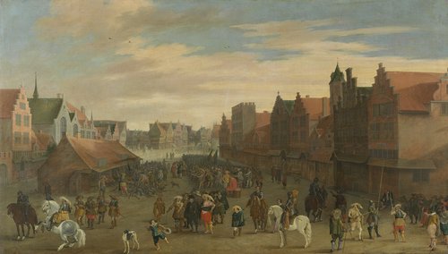 The Disbanding of the 'Waardgelders' (Mercenaries in the Pay of the Town Government) by Prince Maurits on the Neude, Utrecht, 31 July 1618