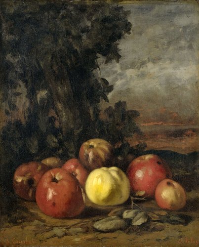 Stilleven met appels by Gustave Courbet