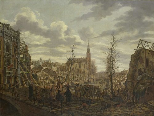 The Rapenburg, Leiden, three Days after the Explosion of a Powder Ship on 12 January 1807