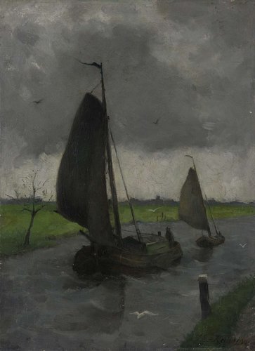 Vaart met zeilende scheepjes