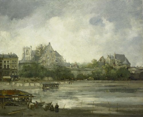 Gezicht op Nantes by Willem Leendert Bruckman