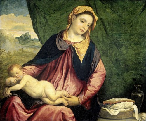 Madonna met slapend kind