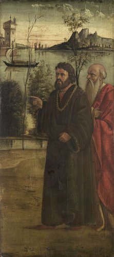 Two Saints (?) in a Landscape by anonymous