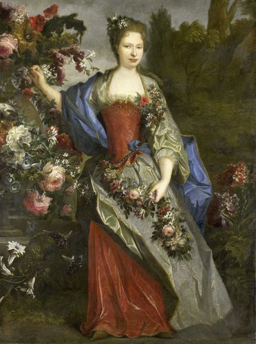 Portrait of a Woman, according to tradition Marie Louise Elisabeth d'Orléans (1695-1719), Duchesse de Berry, as Flora