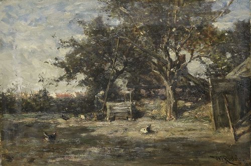 Boerenerf bij Noorden by Willem Roelofs (I)