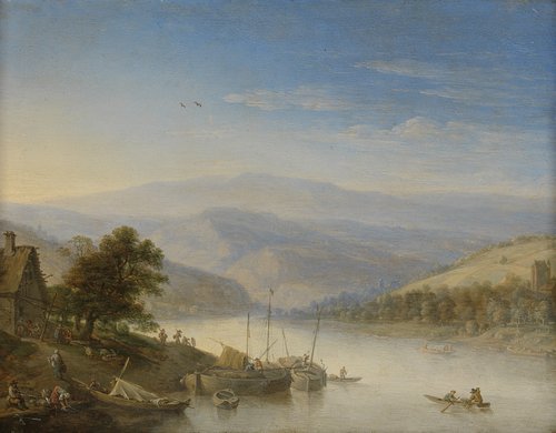 Gezicht op de Rijn bij Andernach