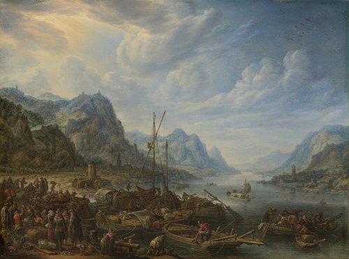 Riviergezicht met aanlegplaats