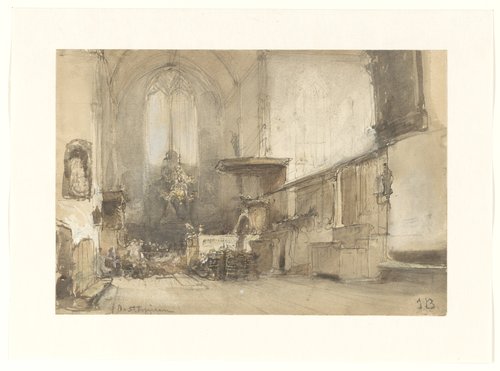 Interieur van de kerk te Oosthuizen