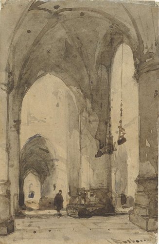 Interieur van de Sint Bavokerk in Haarlem