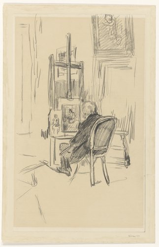 Jozef Israels in zijn atelier