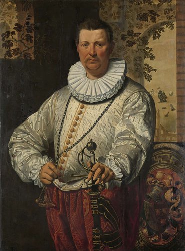 Portret van een Hollandse vlootvoogd