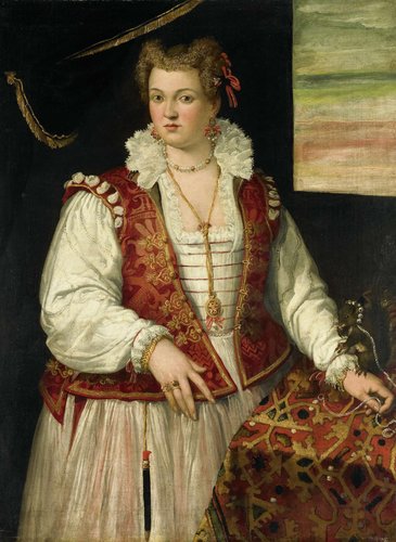 Portret van een vrouw met een eekhoorntje