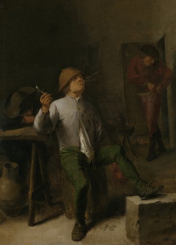 Rokende man in een kroeg