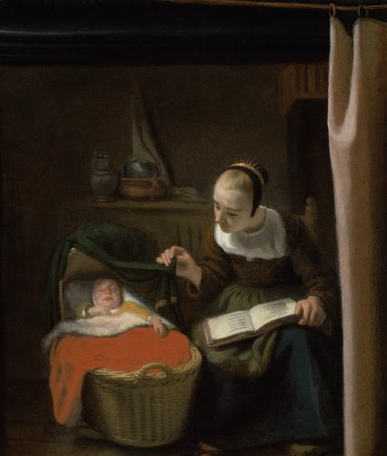 Young Woman at a Cradle