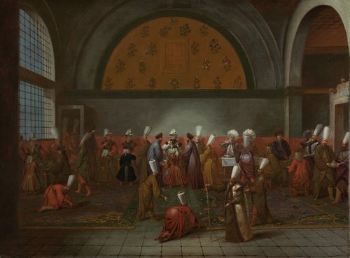 The Meal presented to Ambassador Cornelis Calkoen by the Grand Vizier in the name of Sultan Ahmed III, 14 September 1727