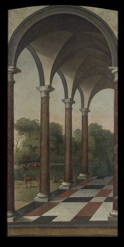 Colonnade giving onto a Park