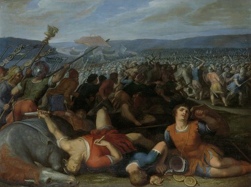 "Claudius Civilis Defeats the Roman Troops near the Rhine in 69 AD