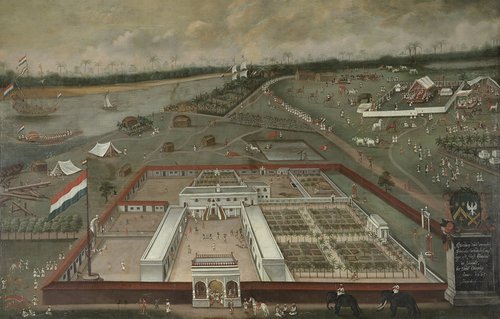 The Trading Post of the Dutch East India Company in Hooghly by Hendrik van Schuylenburgh