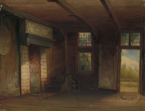Interieur van het Tsaar Peterhuisje te Zaandam