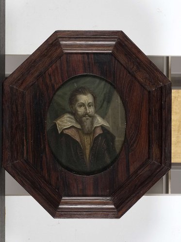 Portret van Dominicus Baudius (1561-1613). Hoogleraar in de welsprekendheid, de geschiedenis en de rechten te Leiden