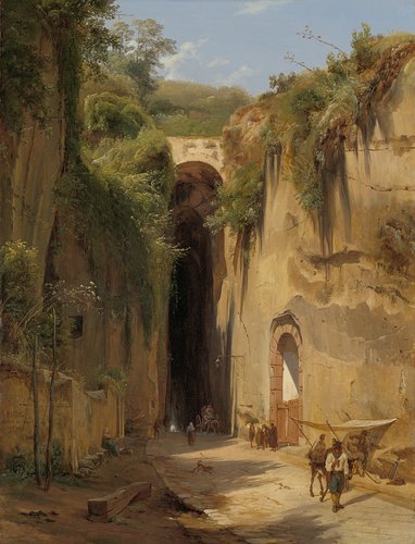 La Grotta di Posillipo near Naples by Antonie Sminck Pitloo