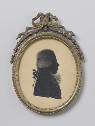 Silhouet portret van een man