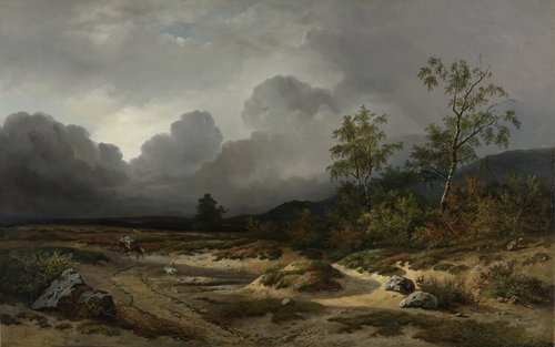 Landschap bij naderend onweer