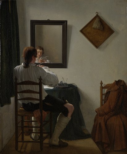 A Writer Trimming his Pen