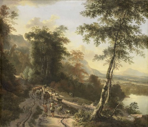 Landschap met veedrijvers